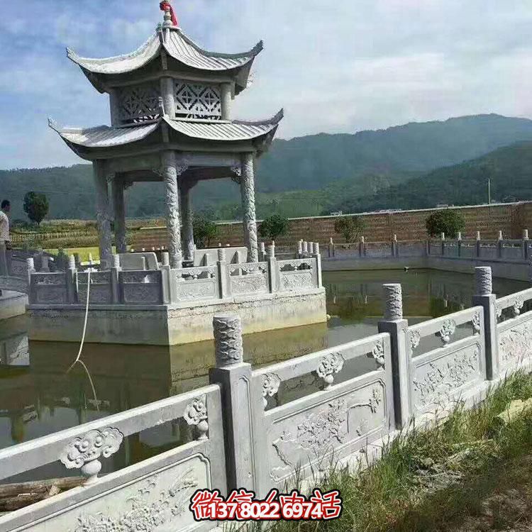 古典仿古水池涼亭，享受休閑園林生活