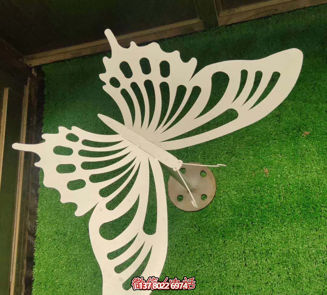 海濱不銹鋼抽象蝴蝶雕塑 海濱不銹鋼抽象蝴蝶雕塑