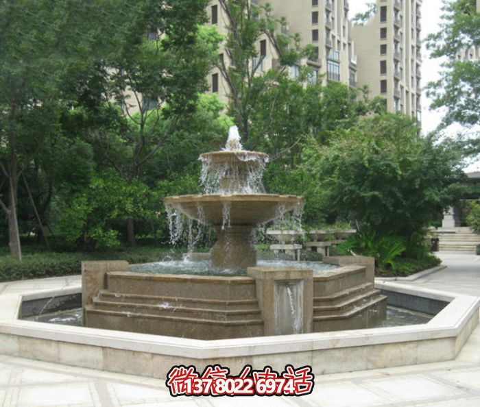 精美石雕大型噴泉，美化小區廣場景觀