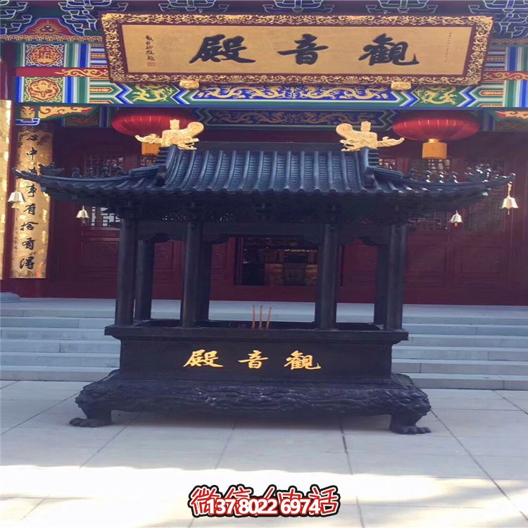 華寶鑄鐵長形香爐,讓觀音殿更加美麗 華寶鑄鐵長形香爐,讓觀音殿更加美麗