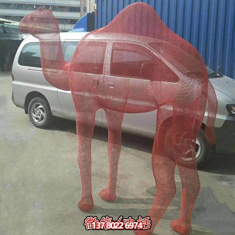 不銹鋼網(wǎng)格景觀雕塑，點(diǎn)綴廣場(chǎng)美景