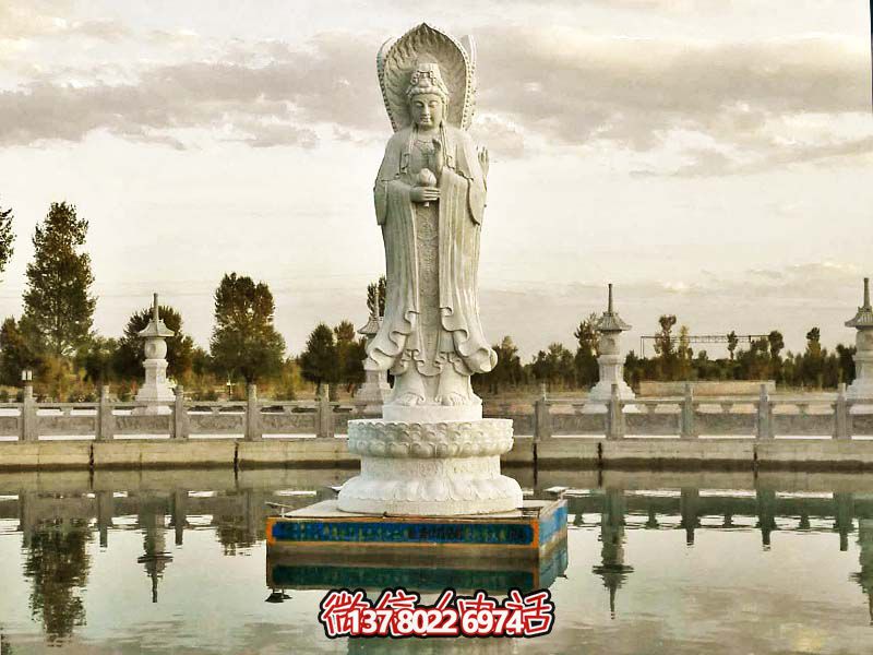 大型漢白玉石雕觀音雕塑,讓你的戶外景區更加完美 大型漢白玉石雕觀音雕塑,讓你的戶外景區更加完美