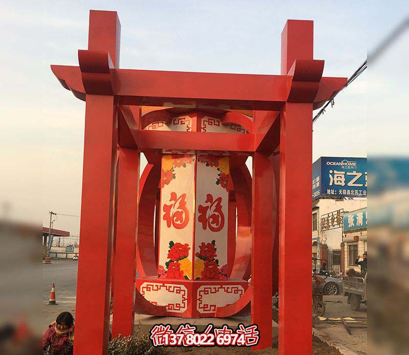 中國(guó)夢(mèng)不銹鋼雕塑擺放燈籠 中國(guó)夢(mèng)不銹鋼雕塑擺放燈籠