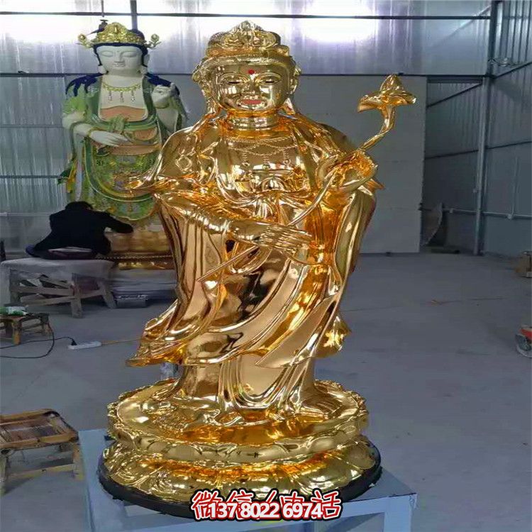三圣雕塑鎏金不銹鋼給景區廟宇增添神秘色彩 三圣雕塑鎏金不銹鋼給景區廟宇增添神秘色彩
