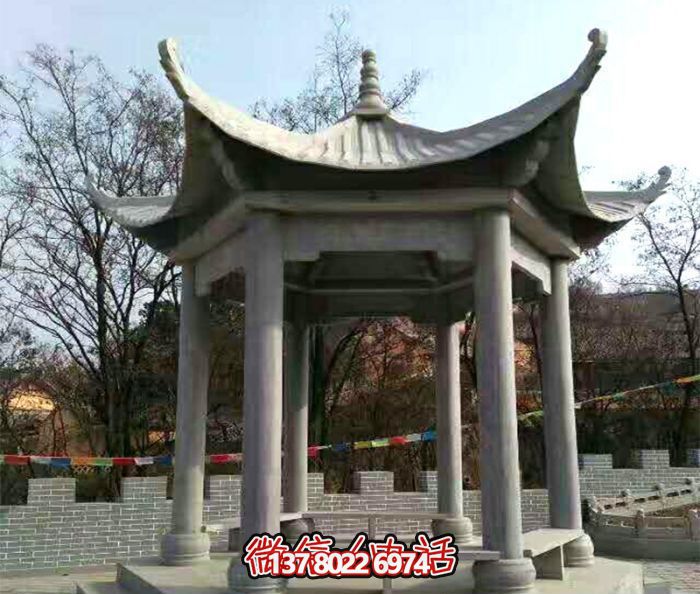 古建風格休息涼亭石雕景區觀景臺 古建風格休息涼亭石雕景區觀景臺