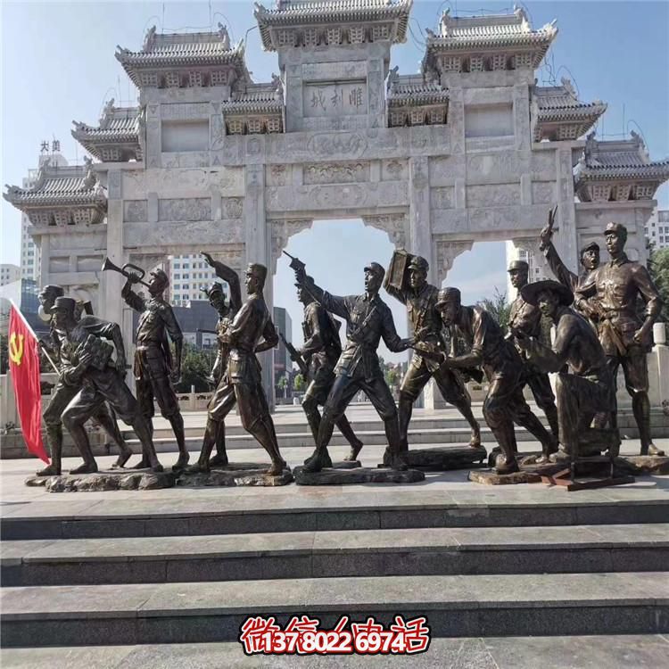 紅軍戰士仿銅雕塑——緬懷革命先輩，傳承紅色文化