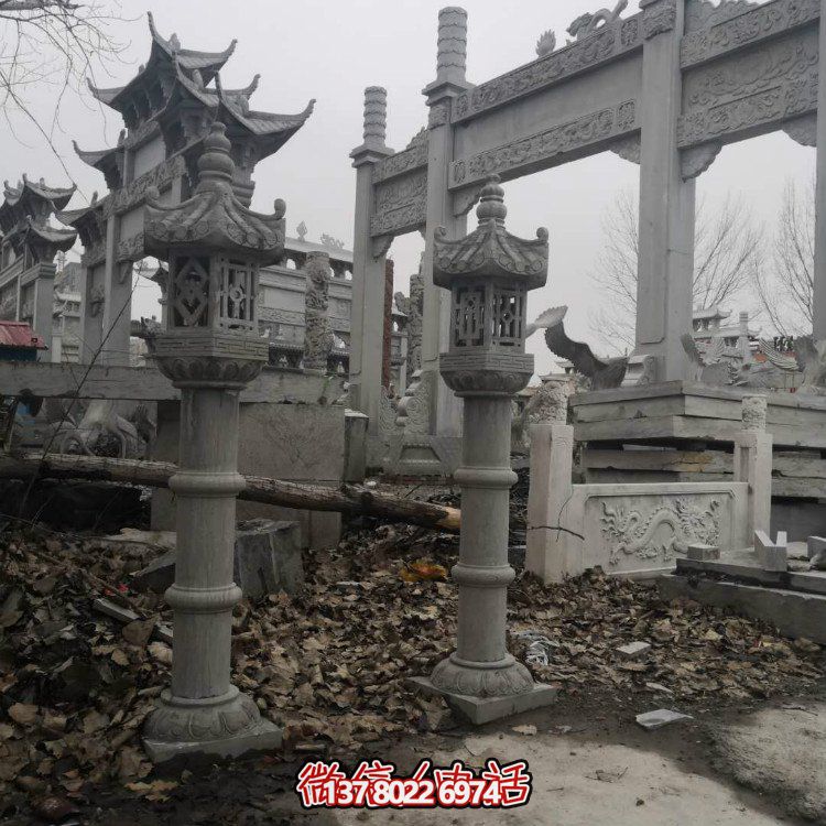 精美石雕創意石燈，提升庭院景觀美感