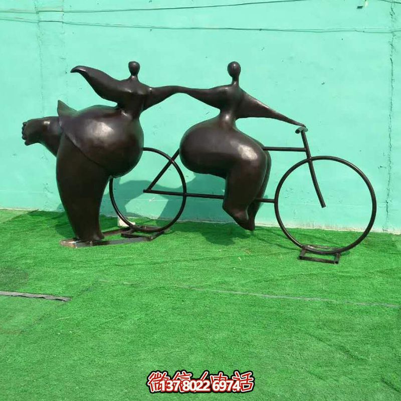 騎車胖女孩銅雕雕塑——創意景區裝飾 騎車胖女孩銅雕雕塑——創意景區裝飾