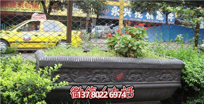 經典創意仿古青石浮雕花盆雕塑 經典創意仿古青石浮雕花盆雕塑