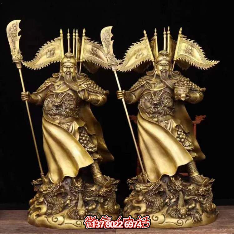 立式武財神雕塑，供奉家居神靈