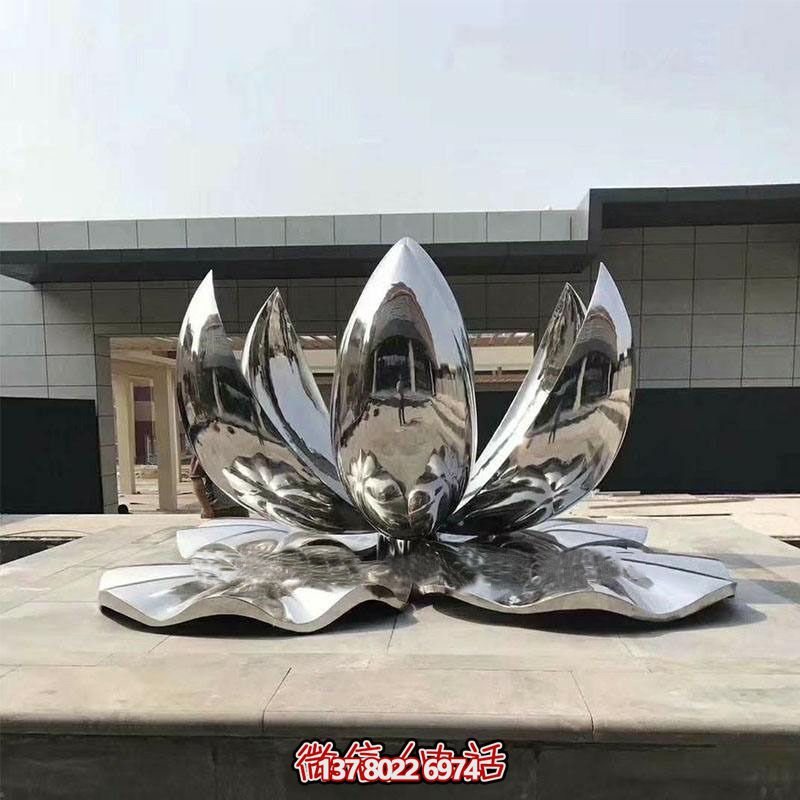 大型不銹鋼蓮花雕塑,鏡面反射景觀 大型不銹鋼蓮花雕塑,鏡面反射景觀