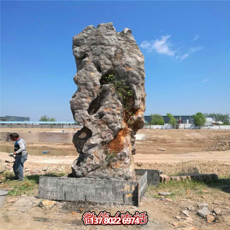 夢(mèng)幻假山景觀擺件，美化庭院靈璧石