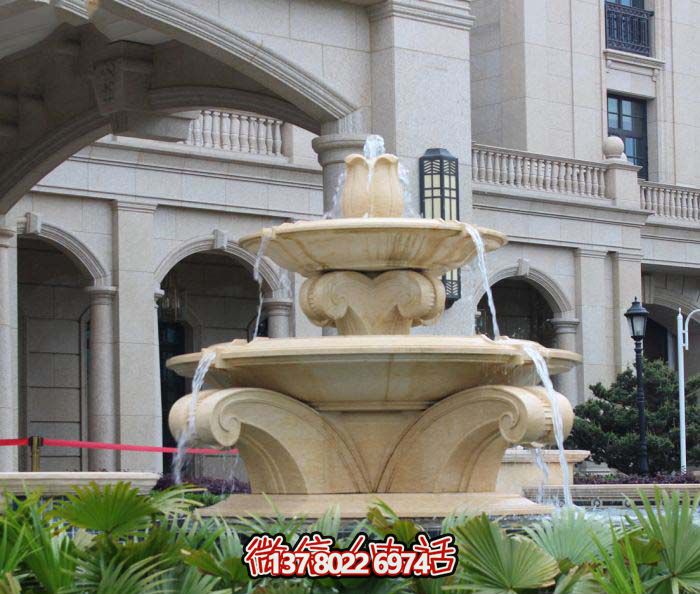 歐式風格大理石噴泉雕塑，美化酒店、廣場、景觀