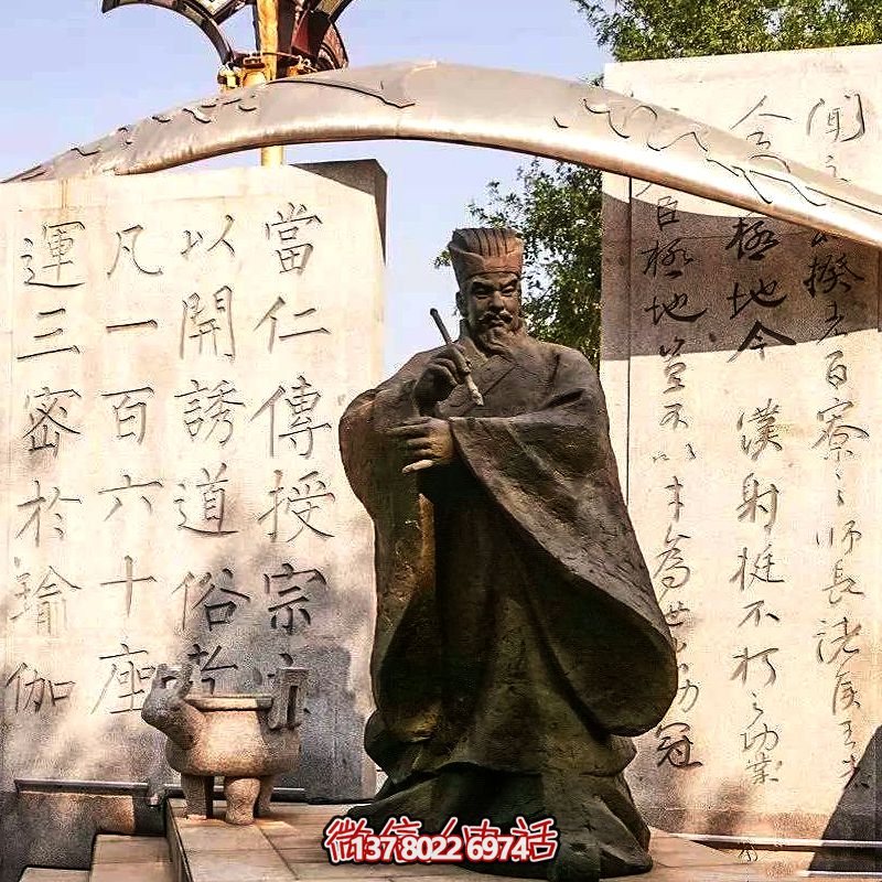 廣場擺放中國古代著名書法家柳公權玻璃鋼仿銅雕塑像 廣場擺放中國古代著名書法家柳公權玻璃鋼仿銅雕塑像