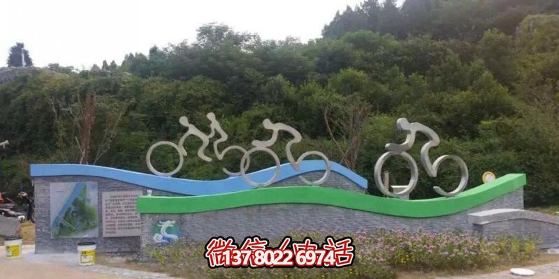 不銹鋼景區抽象騎自行車人物雕塑 不銹鋼景區抽象騎自行車人物雕塑