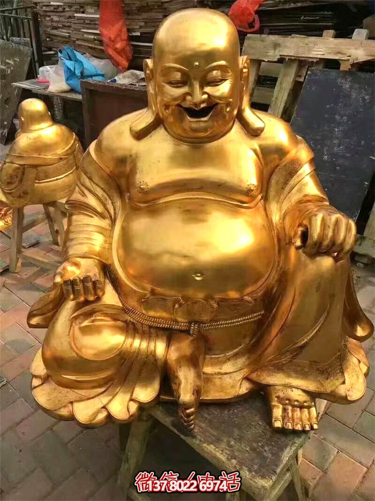 戶(hù)外景區(qū)噴金烤漆彌勒佛雕塑 戶(hù)外景區(qū)噴金烤漆彌勒佛雕塑