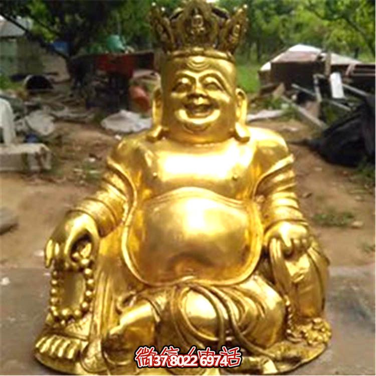 戶(hù)外景觀大型噴金烤漆彌勒佛雕塑 戶(hù)外景觀大型噴金烤漆彌勒佛雕塑