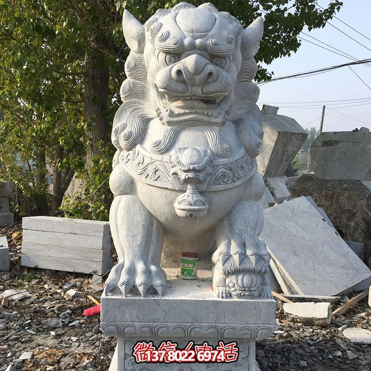大型戶(hù)外砂石石雕鎮(zhèn)宅獅子雕塑 大型戶(hù)外砂石石雕鎮(zhèn)宅獅子雕塑