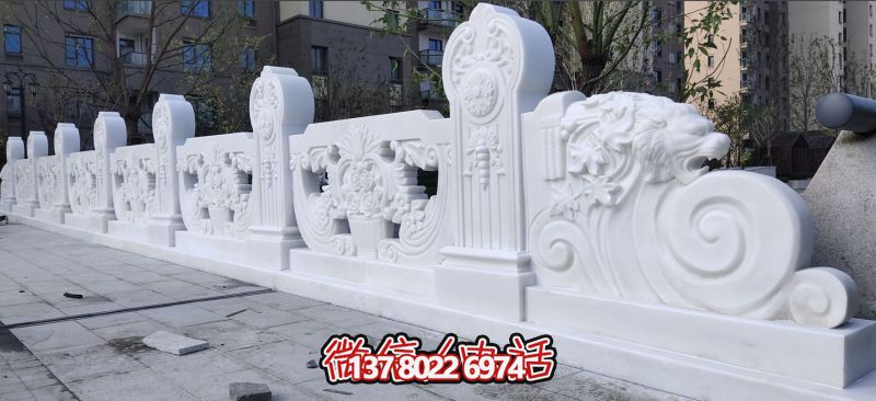 漢白玉石材欄板--江蘇如皋漢白玉欄板公測好難過